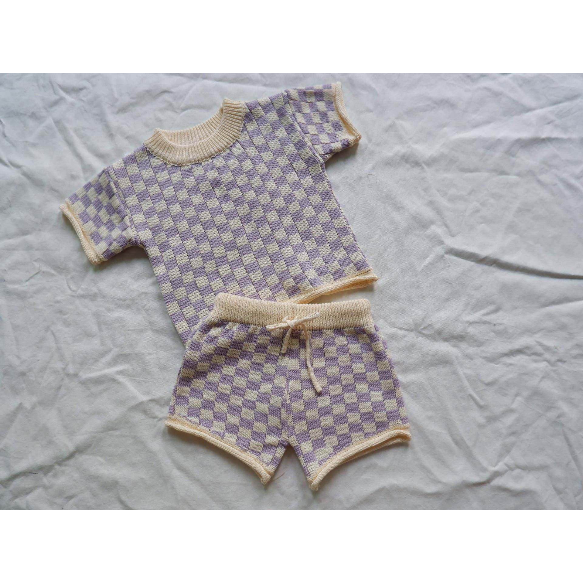 2026新款INS外销中性男女童装女宝宝棉套装儿童短袖短裤针,童装/婴儿装/亲子装,儿童运动套装,淘宝优惠券,粉丝福利购,淘宝优惠卷