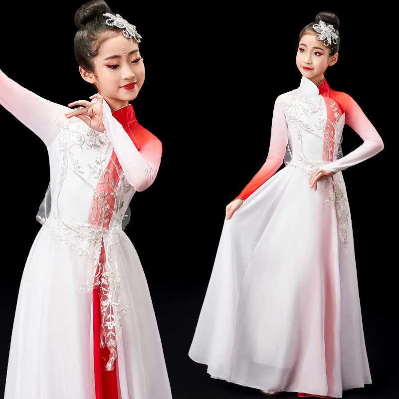 2026新款女童大合唱服装儿童万疆舞蹈服现代舞开场舞演出服大气长