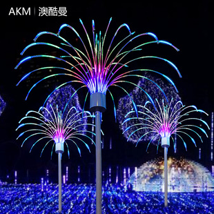 led数码烟花灯爆闪礼花灯户外立杆彩灯公园亮化景观灯装饰夜景灯