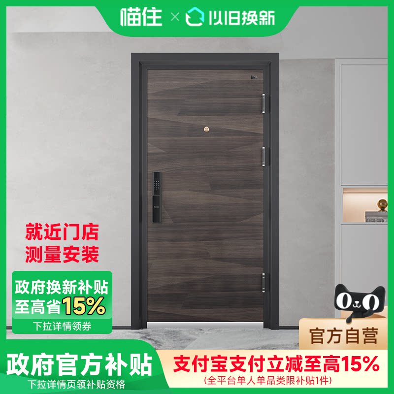 盼盼防盗门DS11甲级防盗门家用子母门别墅大门指纹锁进户门安全门