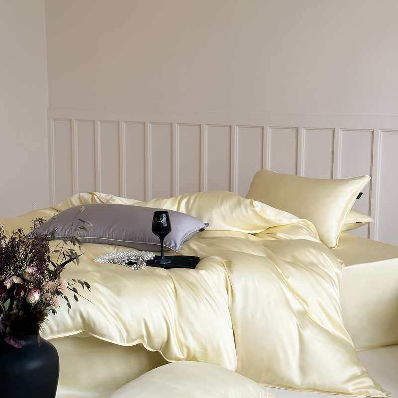 轻奢纯色60兰精天丝四件套夏季凉感冰丝床单被套丝滑裸睡床品套件