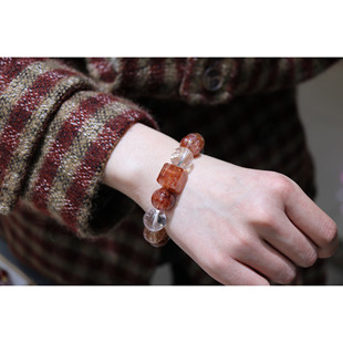 红胶花+黑金超（双尖）马年白水晶柠檬黄配珠火元素