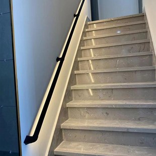 铝合金楼梯扶手带灯室内家用极简自装扶手栏杆现代别墅农村自建房