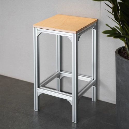 咖啡店铝型材海洋板凳子桌几高脚凳吧凳方凳餐凳家用板凳凳子椅子