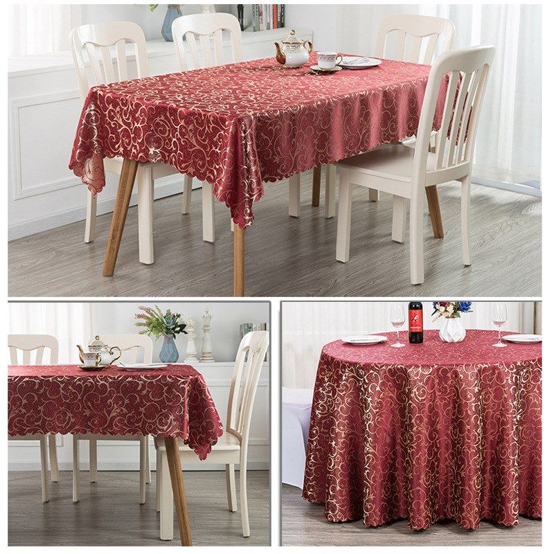 酒店桌布方形桌台布餐厅饭店桌子餐桌布布艺家用圆形加厚红圆桌布,居家布艺,桌布,淘宝优惠券,粉丝福利购,淘宝优惠卷