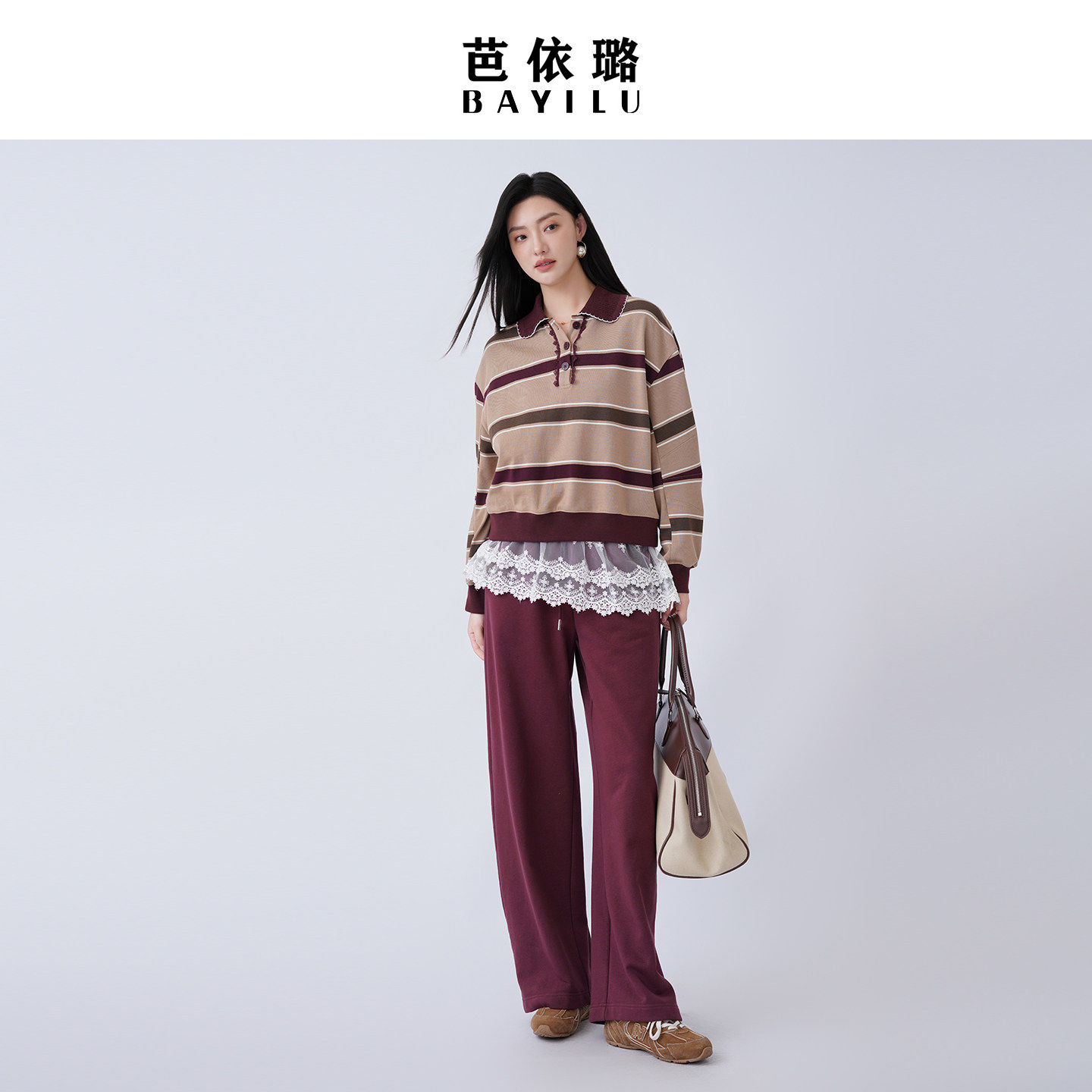 芭依璐阔腿裤2026春装新款裤子休闲裤卫裤时尚百搭纯色抽绳长裤女,女装/女士精品,卫裤,淘宝优惠券,粉丝福利购,淘宝优惠卷