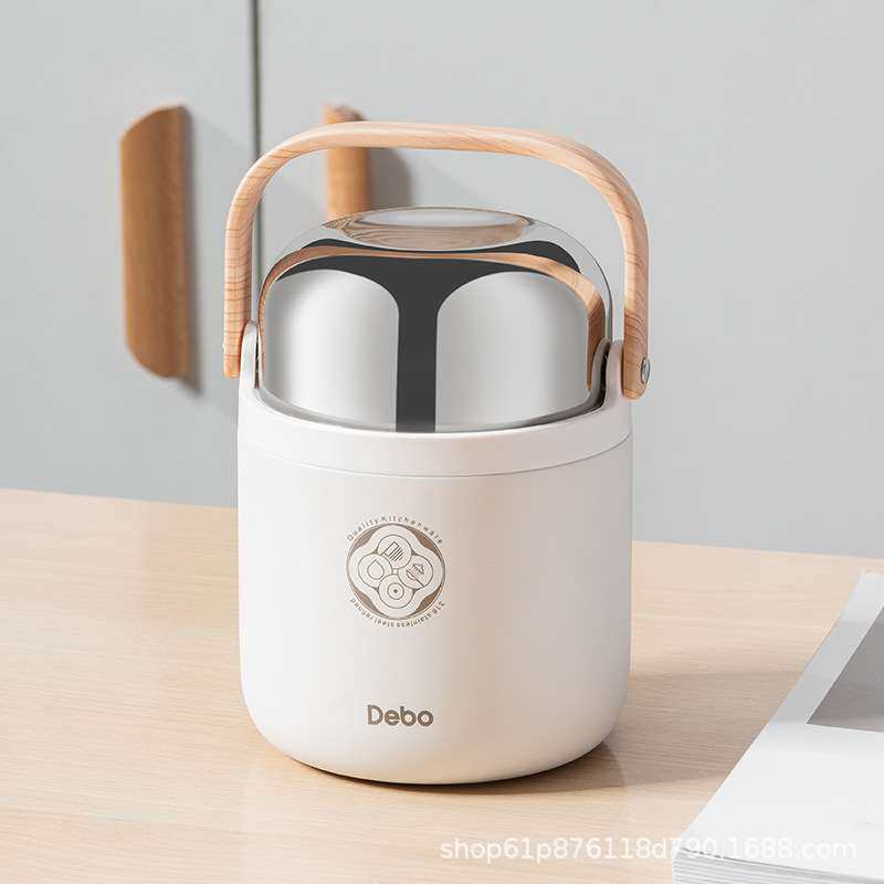 Debo德铂艾丽莎316不锈钢焖烧壶焖烧杯真空保温杯闷烧壶罐800ML