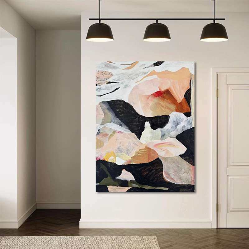 粉墨韵章 现代巨幅抽象艺术手绘客厅油画沙发背景装饰画玄关挂画,3C数码配件,其它配件,淘宝优惠券,粉丝福利购,淘宝优惠卷