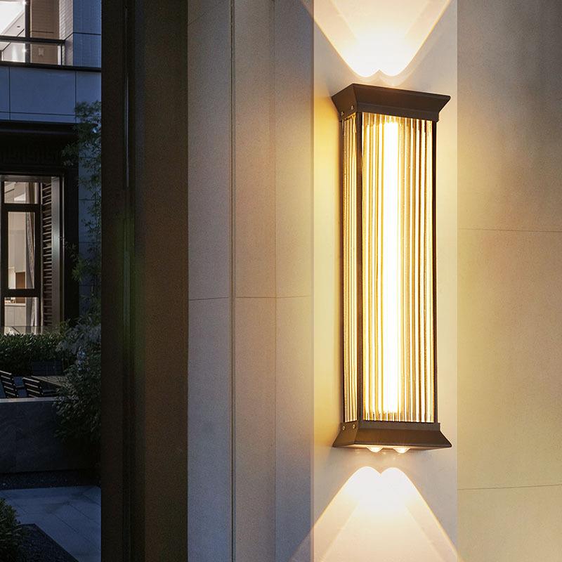 LED户外壁灯别墅外墙灯 室外阳台过道灯上下发光大门两侧柱子壁灯