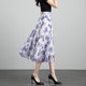 碎花雪纺半身裙女百搭高腰大码 夏季 2025新款 显瘦a字裙大摆中长裙