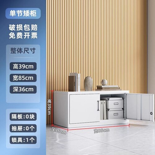 铁皮钢制办公室文件柜档案柜资料柜财务凭证带锁抽屉矮柜储物书柜