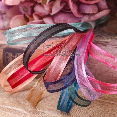 韩国织带 蝴蝶结diy发饰材料服饰礼帽礼盒包装辅料雪纱宽边缎边带