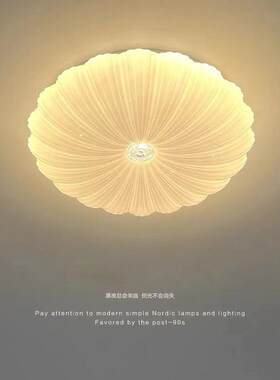 贝壳吸顶灯现代简约创意艺术星空灯led房间灯时尚新款南瓜卧室灯