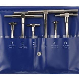 6件套伸缩规方头8 不锈钢检具 150mm 内径伸缩量规 镀镍可调规