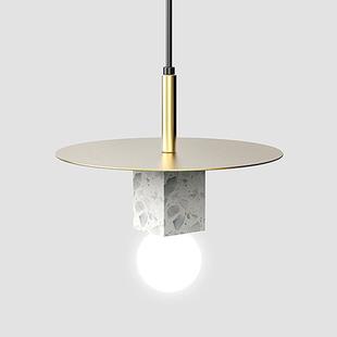 北欧后现代简约创意个性 饰灯 水磨石吊灯客厅餐厅卧室吧台艺术装