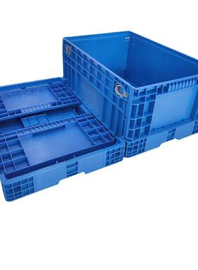 VDAKLT-F6280欧标折叠塑料箱 德系汽配蓝色折叠平底箱600*400*280