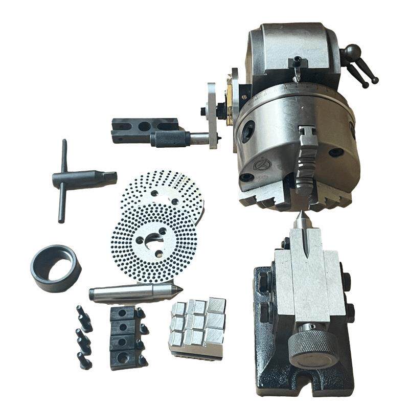 现货BS0-4寸铣床分度夹具铣床手摇快速分度头100分度头配卡盘尾座