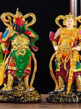 韦陀珈蓝树脂佛像关公客厅摆件家用珈蓝菩萨韦陀菩萨佛像摆件