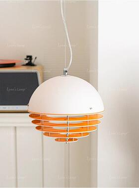 北欧创意日落橙色餐厅MCM吊灯客厅包豪斯吧台岛台孟菲斯中古吊灯