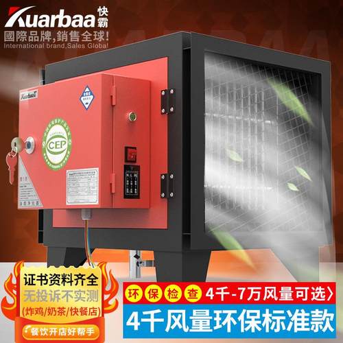 快霸油烟净化器酒店烧烤餐饮饭店饭馆厨房环保备案净化器4000风量