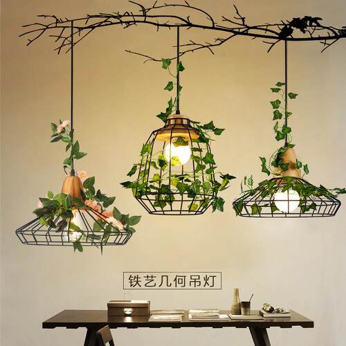 橱窗吊灯收银台火锅鲜花店植物饭店服装店创意个性装饰灯吧台吊灯