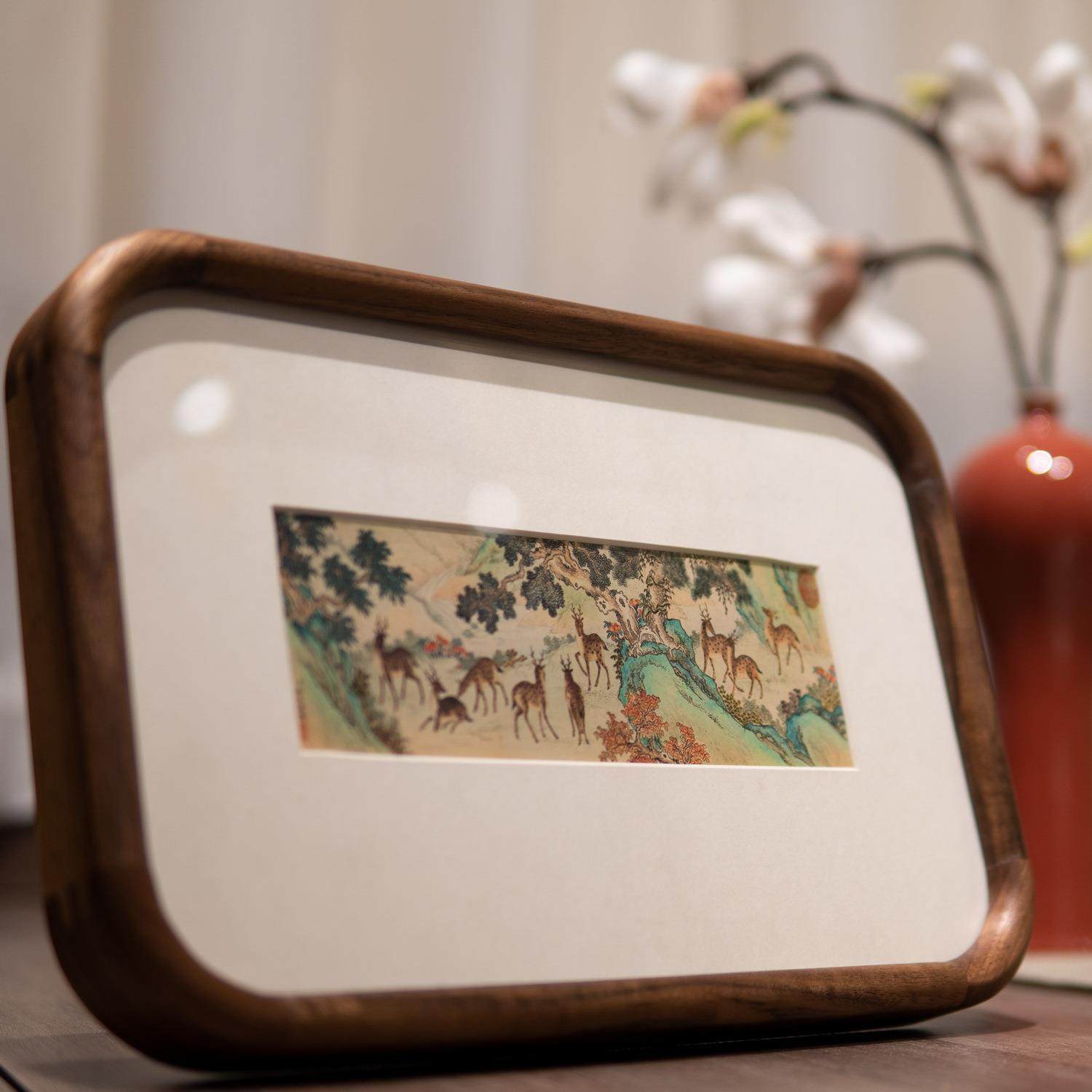 实木手工8寸创意洗照片做成相框a3a4摆台挂墙圆形免打孔画框装裱