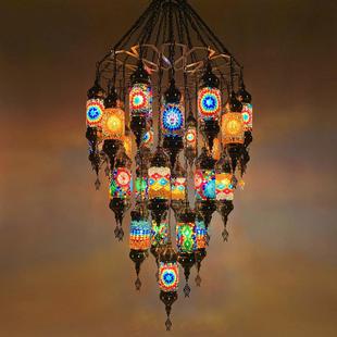 特色餐厅吊灯土耳其手工复式 饰吊灯 楼楼梯间咖啡厅酒店民宿酒吧装