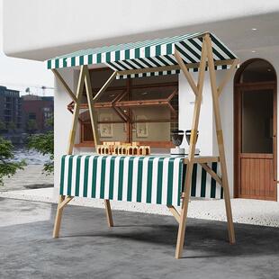 花车货架集市摆摊棚可折叠木制遮阳户外奶茶首饰子集折叠桌小推车