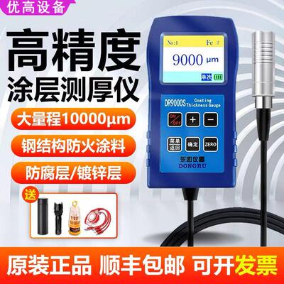 东如大量程9000S高精度钢结构防火涂料涂层防腐车漆测厚仪DR6000