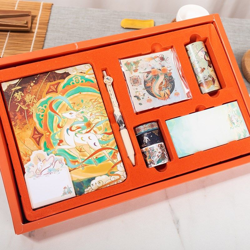 敦煌手账本礼盒套装高颜值中国风彩页日记本本子复古便签,文具电教/文化用品/商务用品,手帐/日程本/计划本,淘宝优惠券,粉丝福利购,淘宝优惠卷