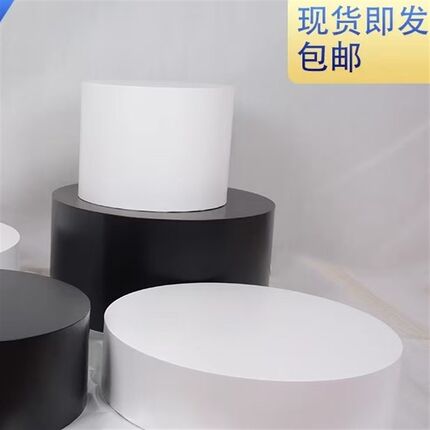 圆柱形烤漆展示台网红直播站台服装店橱窗地台立柱模特展台中直销