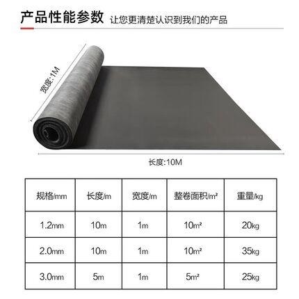 高阻尼隔音毡墙体材料家用抗压隔音毯静音减震绿色环保室内消音毡