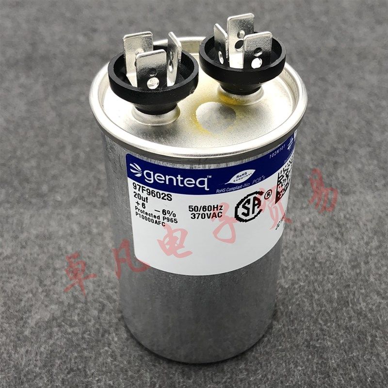 墨西哥产 20uF 370VAC genteq/CAPCOM 运行启动电容 GE 97F9602