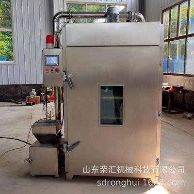 荣汇腊肉烘烤上色烟熏箱 猪头肉烧鸡烟熏上色机 商用老火腿熏制机