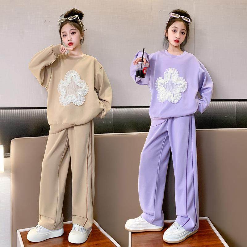 2026新款女童春秋款运动套装儿童秋季大童洋气休闲秋装卫衣两,童装/婴儿装/亲子装,儿童运动套装,淘宝优惠券,粉丝福利购,淘宝优惠卷