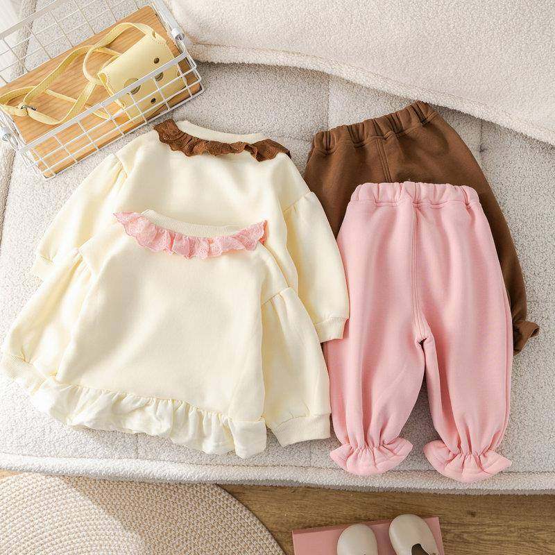 2026新款女宝宝秋装加绒套装小童春秋外出衣服韩版卫衣束脚裤,童装/婴儿装/亲子装,儿童运动套装,淘宝优惠券,粉丝福利购,淘宝优惠卷