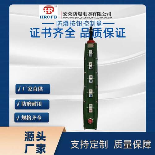 宏荣防爆电动葫芦手柄按钮开关控制BAK41有证防爆认证