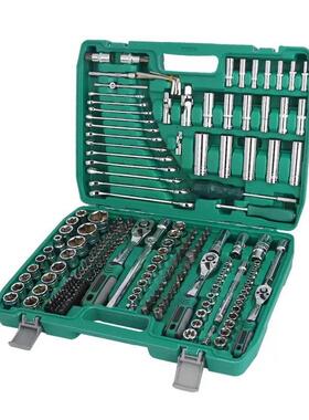 218件套汽机修组合套装72齿棘轮扳手S2批头接杆PC包边加重吹塑盒