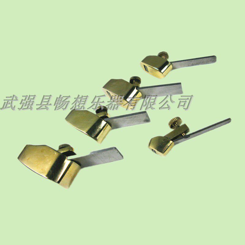 提琴制造工具,4个不同黄铜刨子+修琴码小刨子(修码刨)