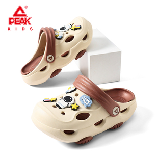 匹克儿童洞洞鞋男童外穿软底包头拖鞋大童2026新款户外防滑沙滩鞋