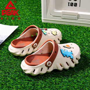 匹克儿童洞洞鞋男童2026夏季新款外穿拖鞋大童防滑软底户外沙滩鞋
