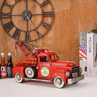欧洲卡车模型铁艺复古摆件工业风软装饰品道具酒柜咖啡馆摆设物件
