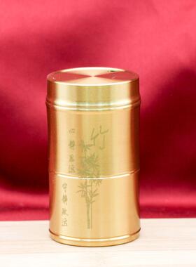 黄铜竹节牙签筒小号便携式客厅牙签盒高档轻奢创意桌面摆件