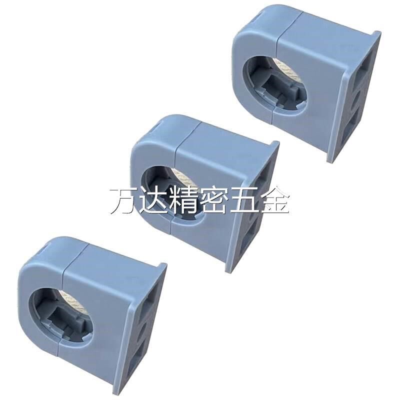耐高温防腐蚀卡扣阻燃卡箍管夹灰色PA66尼龙塑料波纹软管固定支架