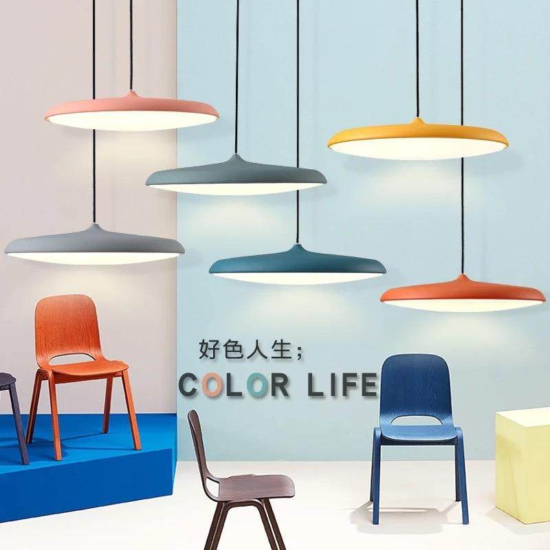 中古风北欧餐厅飞碟吊灯 简约现代设计师创意吧台茶室马卡龙吊灯,家装灯饰光源,智能吊灯,淘宝优惠券,粉丝福利购,淘宝优惠卷