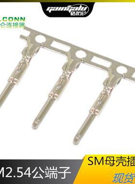 SM端子 2.54空中对插接线端子 插簧 SM-AT公端 子sm2.5冷压头