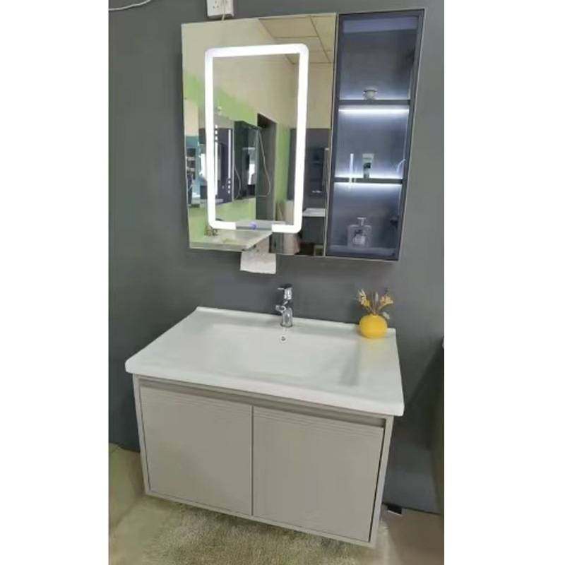 浴室柜组合橡木现代简约洗脸盆卫生间陶瓷一体盆洗手池智能洗漱台,家装主材,浴室柜组合,淘宝优惠券,粉丝福利购,淘宝优惠卷