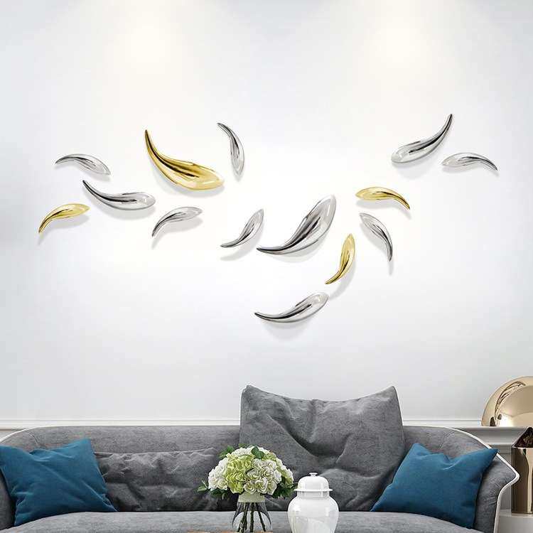 不锈钢镜面抽象鱼群墙面装饰壁挂客厅玄关墙面金属壁饰壁挂,3C数码配件,其它配件,淘宝优惠券,粉丝福利购,淘宝优惠卷