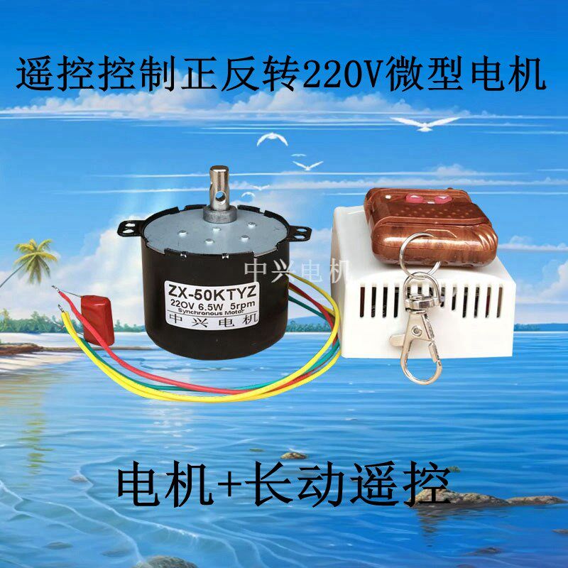 交流220V微型遥控正反转同步电机50KTYZ低速慢速大力矩静音小马达