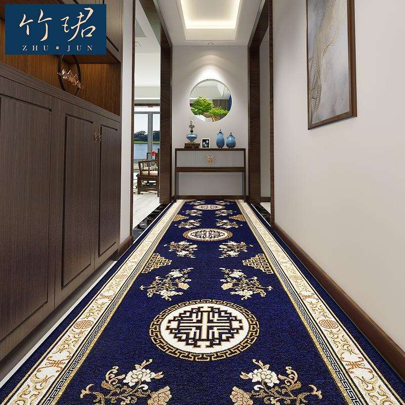 酒店宾馆KTV走廊地毯中式过道家用客厅玄关地垫楼道长条防滑